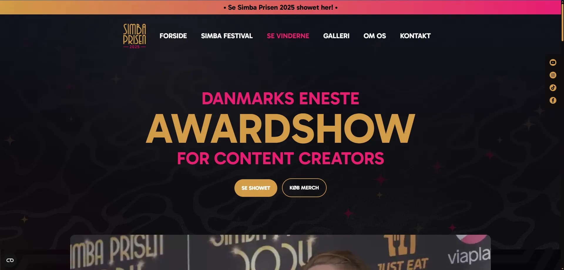 Simba Prisen - Skalering af Danmarks Største Content Creator-Awardshow